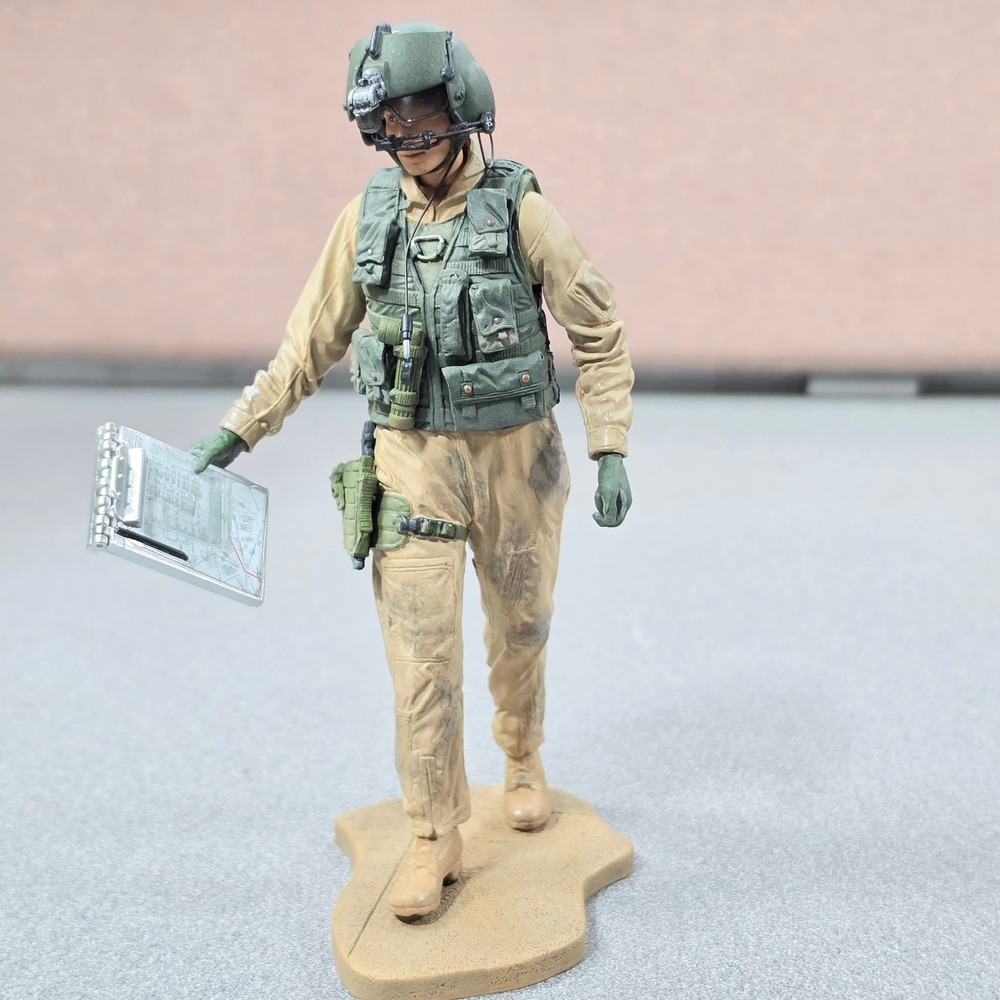 McFarlane Military Pilot Action Figure Tan Excellent Tactical Gear